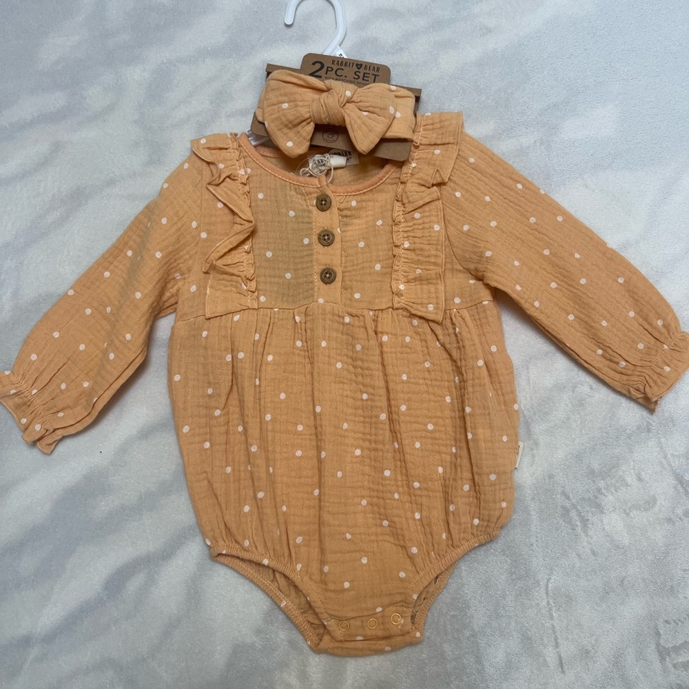 2 piece set organic cotton baby romper
